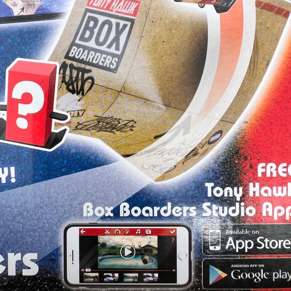 Tony Hawk Box Boarders Super Pack Kidney Bowl 4 Mini Figures Clip-On Lens New - Picture 9 of 13